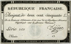 250 Livres FRANKREICH  1793 Ass.45a VZ
