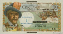 1 NF sur 50 Francs Belain d Esnambuc SAINT PIERRE E MIQUELON  1960 P.30b