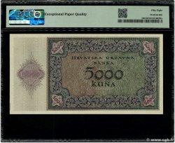 5000 Kuna CROATIE  1943 P.14b SPL