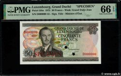 50 Francs Spécimen LUXEMBURGO  1972 P.55s FDC