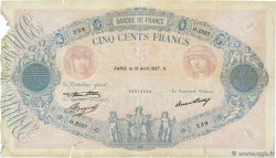 500 Francs BLEU ET ROSE FRANCIA  1937 F.30.38 RC+