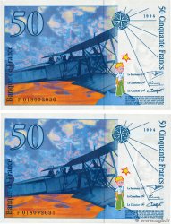 50 Francs SAINT-EXUPÉRY modifié Consécutifs FRANKREICH  1994 F.73.01b fST+