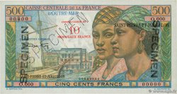 10 NF sur 500 Francs Pointe à Pitre Spécimen SAINT PIERRE ET MIQUELON  1964 P.33s