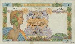 500 Francs LA PAIX FRANCIA  1943 F.32.45 q.BB