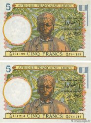 5 Francs Lot AFRIQUE ÉQUATORIALE FRANÇAISE Brazzaville 1941 P.06a q.FDC