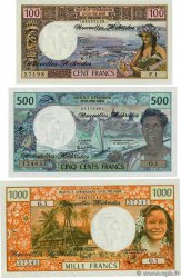 100, 500 et 1000 Francs Lot NEW HEBRIDES  1980 P.18b , P.19c et P.20b