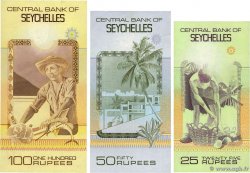 25, 50 et 100 Rupees Lot SEYCHELLEN  1983 P.29, P.30 et P.31 SS