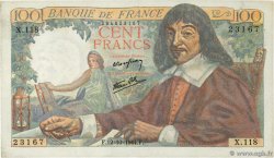 100 Francs DESCARTES FRANCE  1944 F.27.08