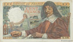 100 Francs DESCARTES FRANCE  1944 F.27.08