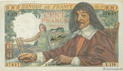 100 Francs DESCARTES FRANCE  1944 F.27.08