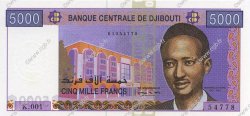5000 Francs YIBUTI  2002 P.44 FDC