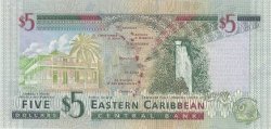 5 Dollars EAST CARIBBEAN STATES  2000 P.37d UNC