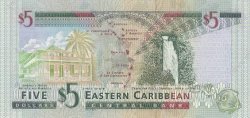 5 Dollars EAST CARIBBEAN STATES  2000 P.37a ST