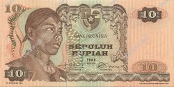10 Rupiah INDONESIA  1968 P.105a q.FDC