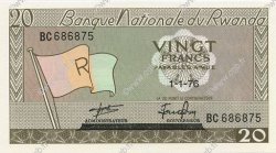 20 Francs RUANDA  1976 P.06e ST