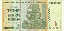 20 Billions Dollars ZIMBABWE  2008 P.86 VF