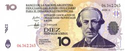 10 Pesos Valor Nominal ARGENTINA  2006 P.-- UNC