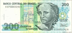 200 Cruzados Novos BRAZIL  1990 P.229 UNC