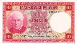 10 Kronur ISLANDA  1948 P.33a q.SPL