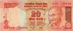 20 Rupees INDIA  2007 P.096b UNC