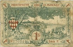 1 Franc MONACO  1920 P.05 fSGE