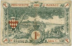 1 Franc MONACO  1920 P.05 SGE