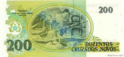 200 Cruzeiros sur 200 Cruzados Novos BRASIL  1991 P.225b FDC