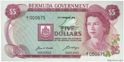 5 Dollars BERMUDA  1970 P.24a UNC
