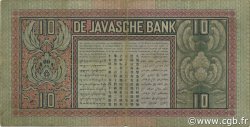 10 Gulden NETHERLANDS INDIES  1937 P.079b F+