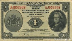 1 Gulden NETHERLANDS INDIES  1943 P.111a F+