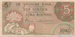 5 Gulden NETHERLANDS INDIES  1946 P.088 AU