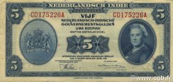5 Gulden NIEDERLÄNDISCH-INDIEN  1943 P.113a fVZ