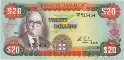 20 Dollars JAMAICA  1983 P.68c UNC