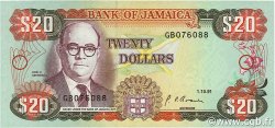 20 Dollars GIAMAICA  1991 P.72d