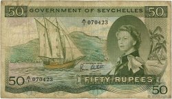 50 Rupees SEYCHELLES  1970 P.17c B+