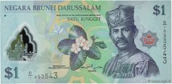 1 Ringgit - 1 Dollar BRUNEI  2011 P.35 AU