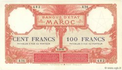 100 Francs MAROCCO  1921 P.14 BB to SPL