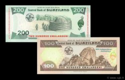 100 et 200 Emalangeni  SWAZILAND  2008 P.34-35 UNC