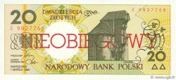20 Zlotych POLAND  1990 P.168a UNC