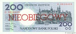 200 Zlotych POLAND  1990 P.171a UNC