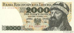 2000 Zlotych POLAND  1979 P.147b UNC