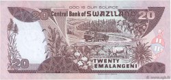 20 Emalangeni Petit numéro SWAZILAND  2001 P.30a NEUF