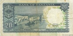 20 Shillings TANZANIA  1966 P.03a q.MB