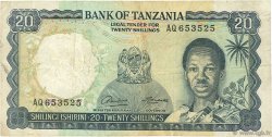 20 Shillings TANZANIA  1966 P.03a MB