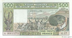 500 Francs STATI AMERICANI AFRICANI  1987 P.106Ak AU