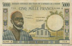 5000 Francs WEST AFRICAN STATES  1969 P.104Ae F
