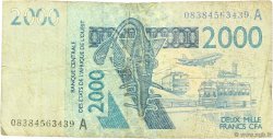 2000 Francs WEST AFRICAN STATES  2008 P.116A(f) G