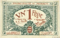 1 Franc MONACO  1920 P.05 fVZ