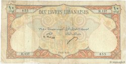 10 Livres LIBANO  1950 P.050 B a MB