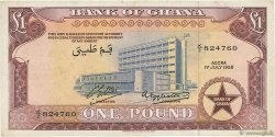 1 pound GHANA  1958 P.02a BC+